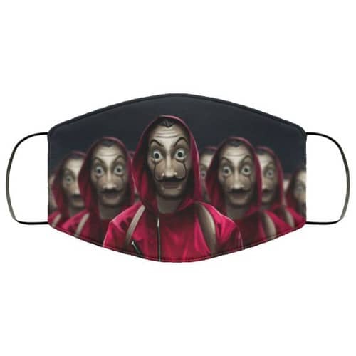 Characters From Money Heist Washable No1498 Face Mask