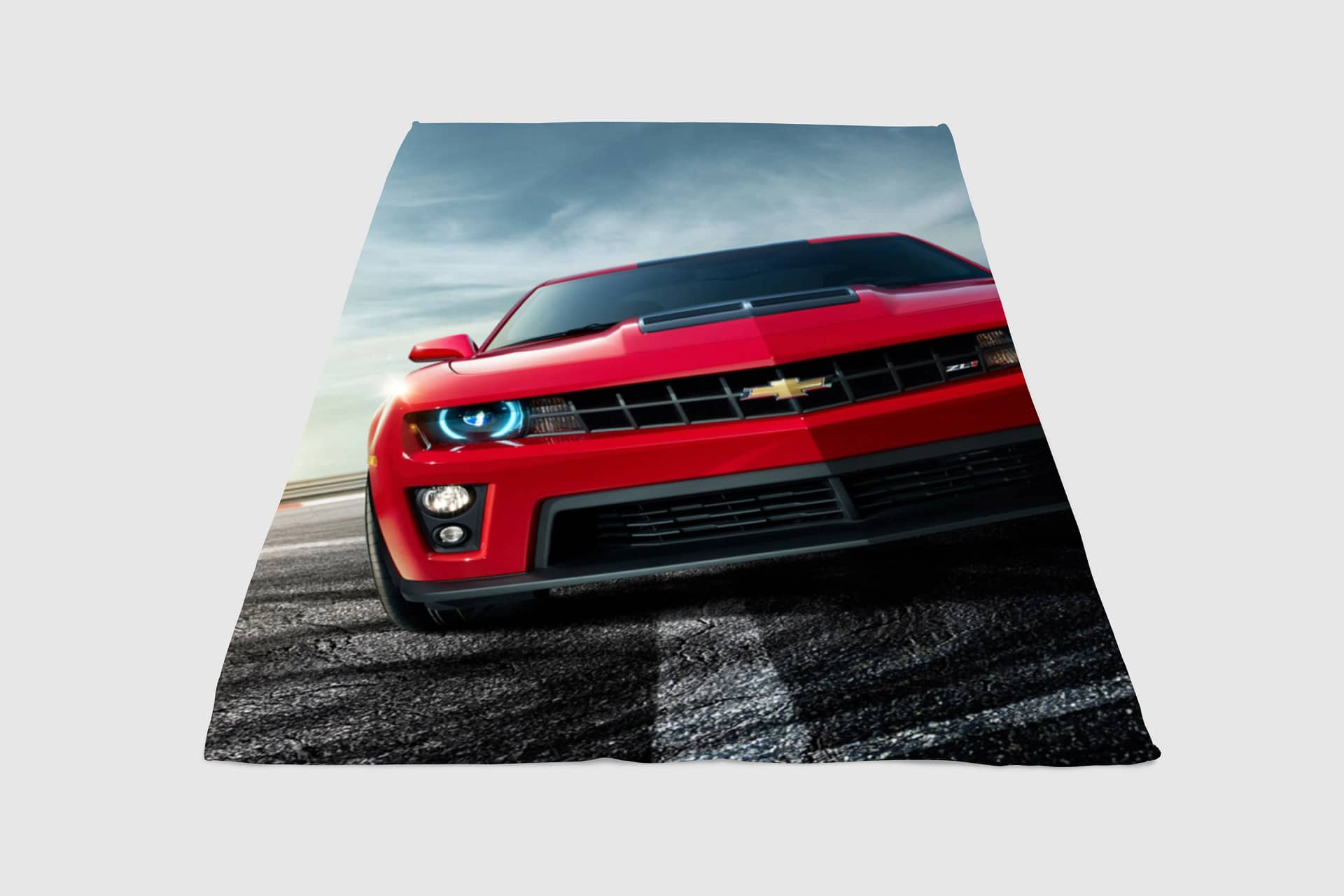 Chevrolet Red Car Fleece Blanket