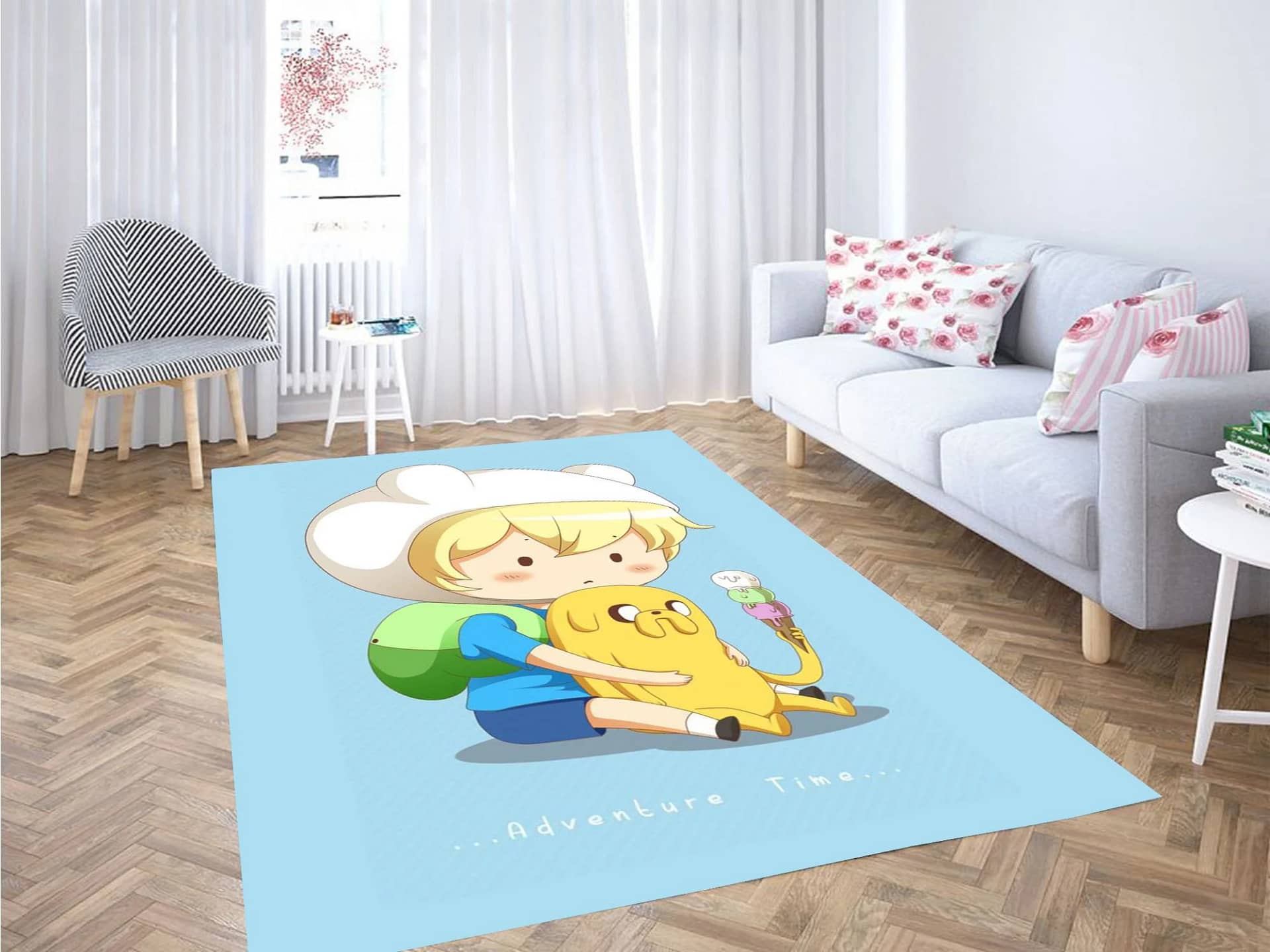 Chibi Adventure Time Carpet Rug