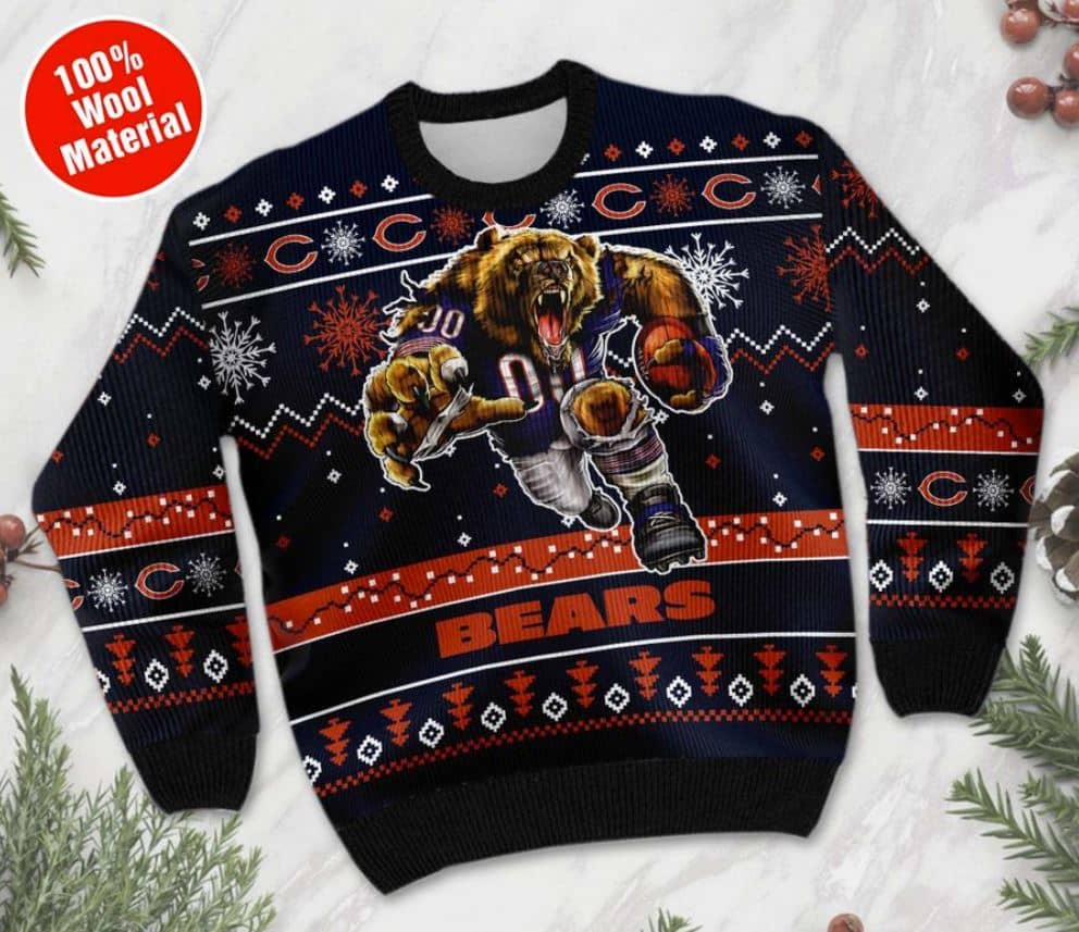 Inktee Store - Chicago Bears Ugly Christmas Sweater Image