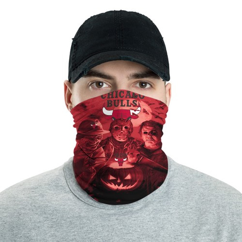 Chicago Bulls Horror Team Halloween Neck Gaiter Bandana No1584 Face Mask