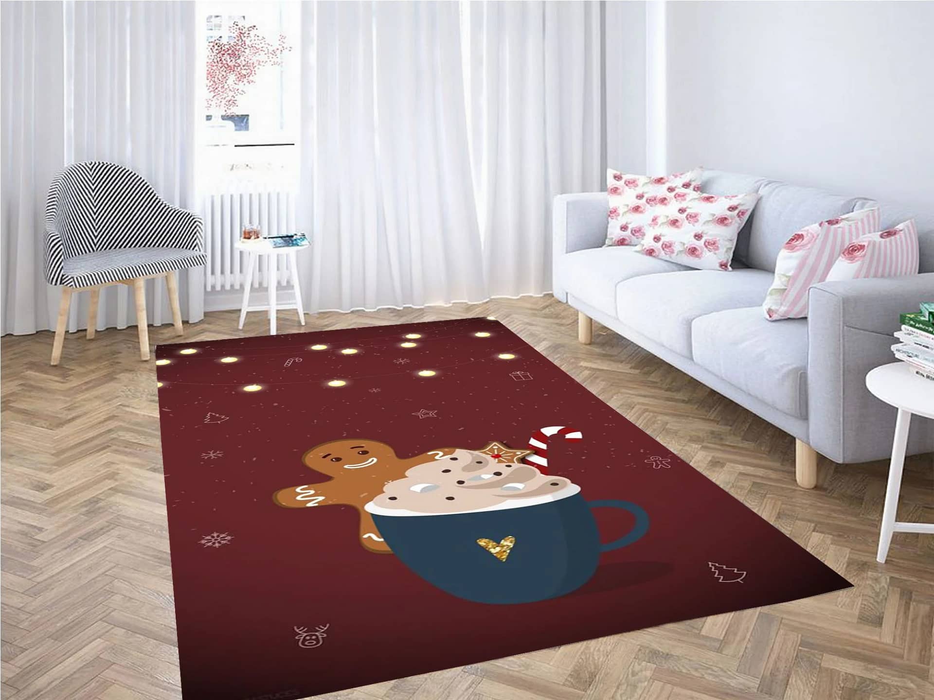 Chrismas Wallpaper Carpet Rug