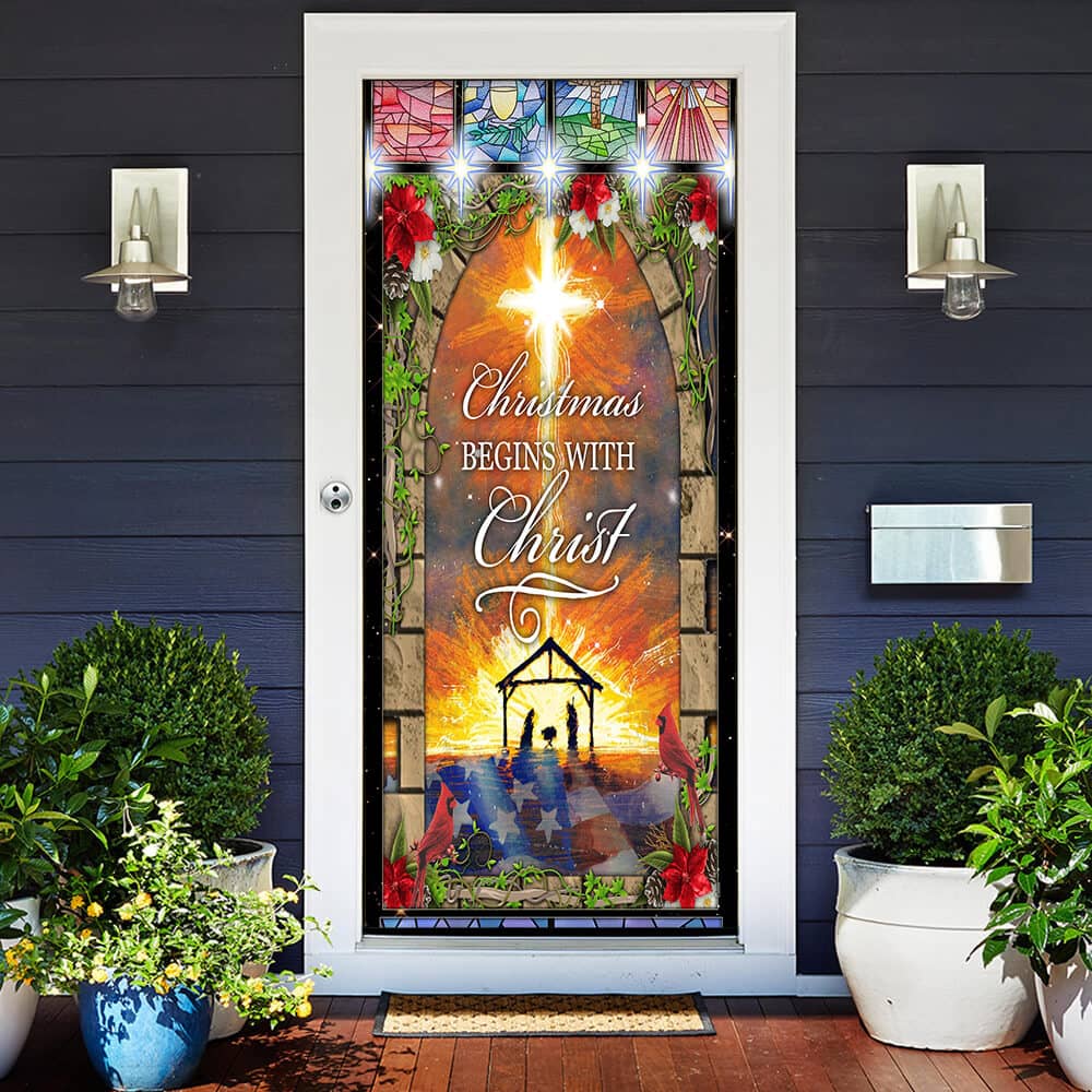 Inktee Store - Christmas Begins With Christ Door Cover Image