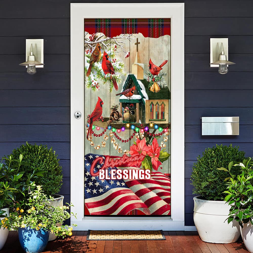 Inktee Store - Christmas Blessings Home Door Cover Image