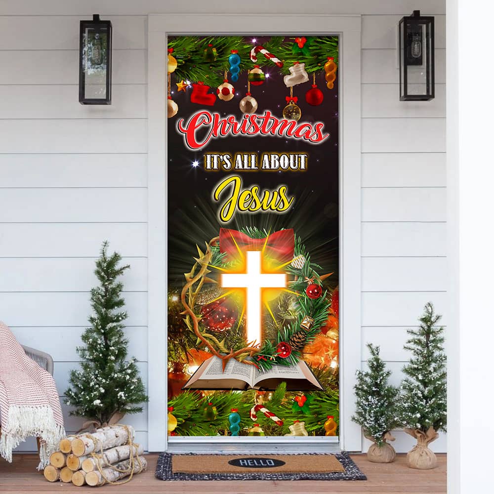 Christmas It�S All About Jesus Door Cover