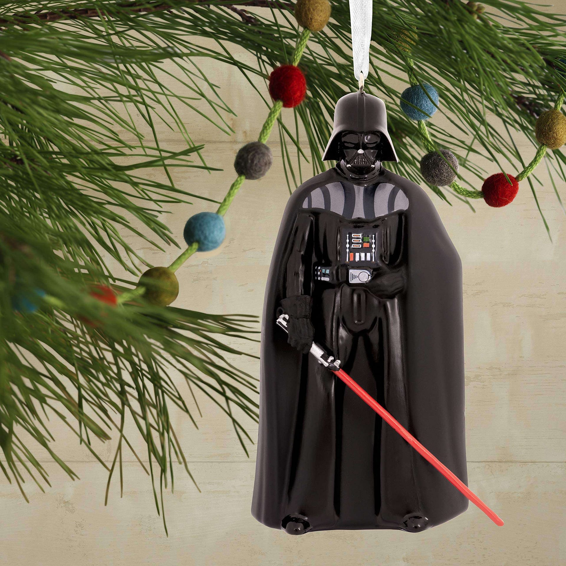 Inktee Store - Christmas Star Wars Darth Vader Holding Lightsaber Blown Glass Ornament Personalized Gifts Image