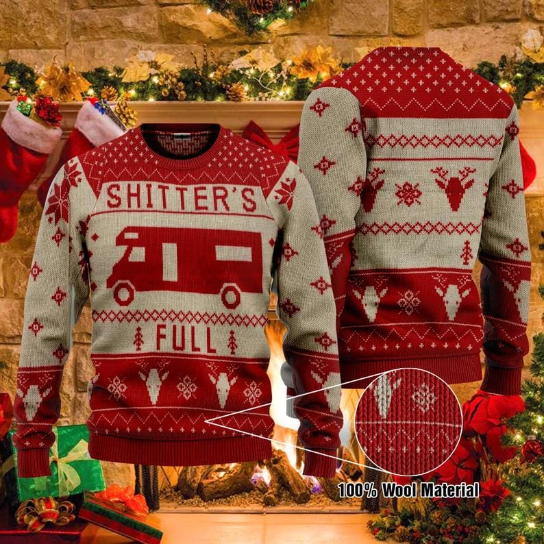 Christmas Vacation Shitter'S Full Movie ' 100% Wool Ugly Sweater