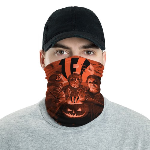 Cincinnati Bengals Horror Team Halloween Neck Gaiter Bandana No1625 Face Mask