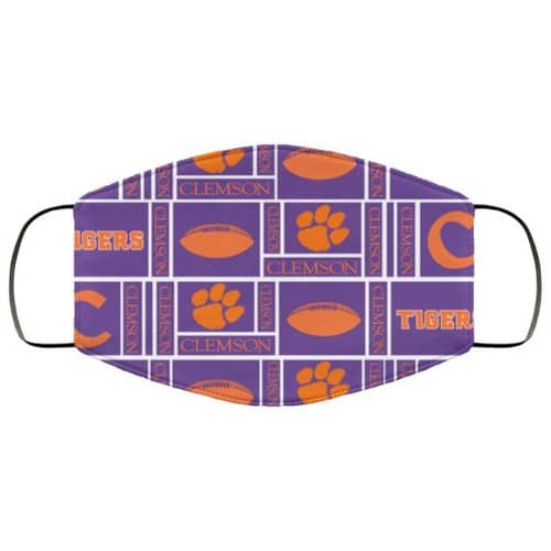 Clemson Tiger Fabric Washable Adults Us No1644 Face Mask