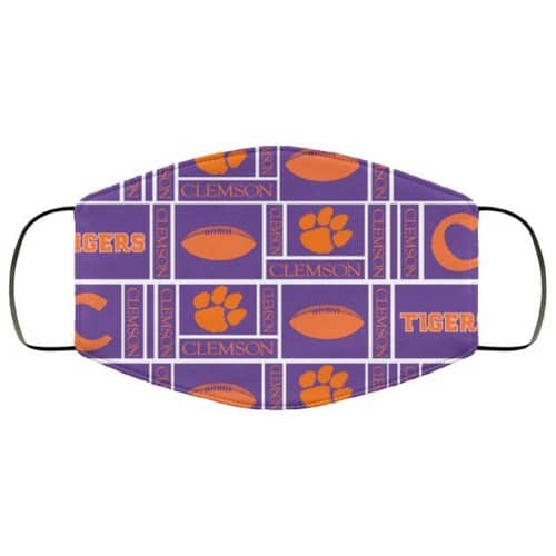 Clemson Tiger Fabric Washable Us No1645 Face Mask