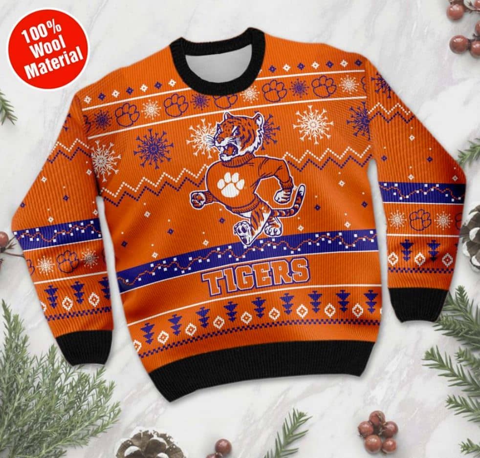 Inktee Store - Clemson Tigers Football Ugly Christmas Sweater Image