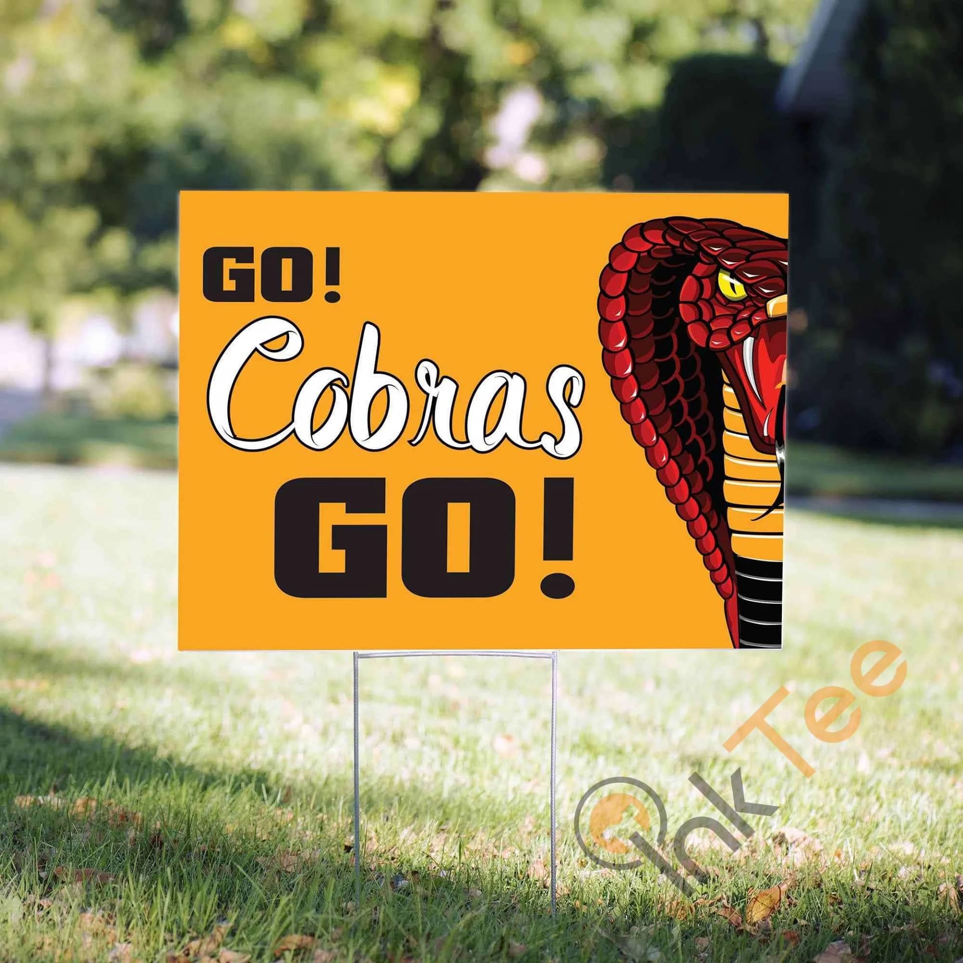 Cobra Sports Mascot Yard Sign