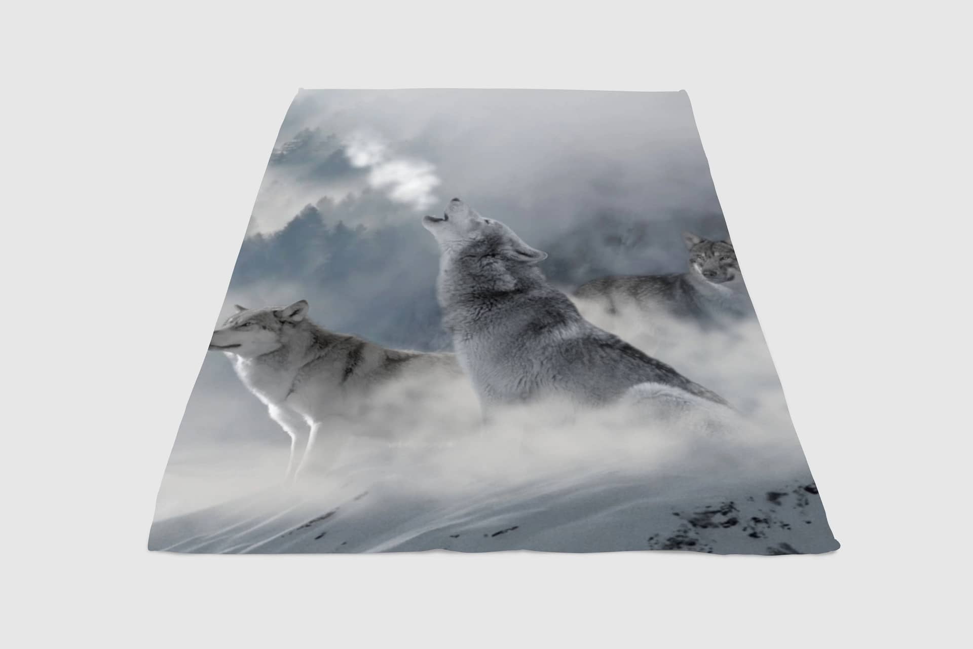 Cold Wolf Fleece Blanket