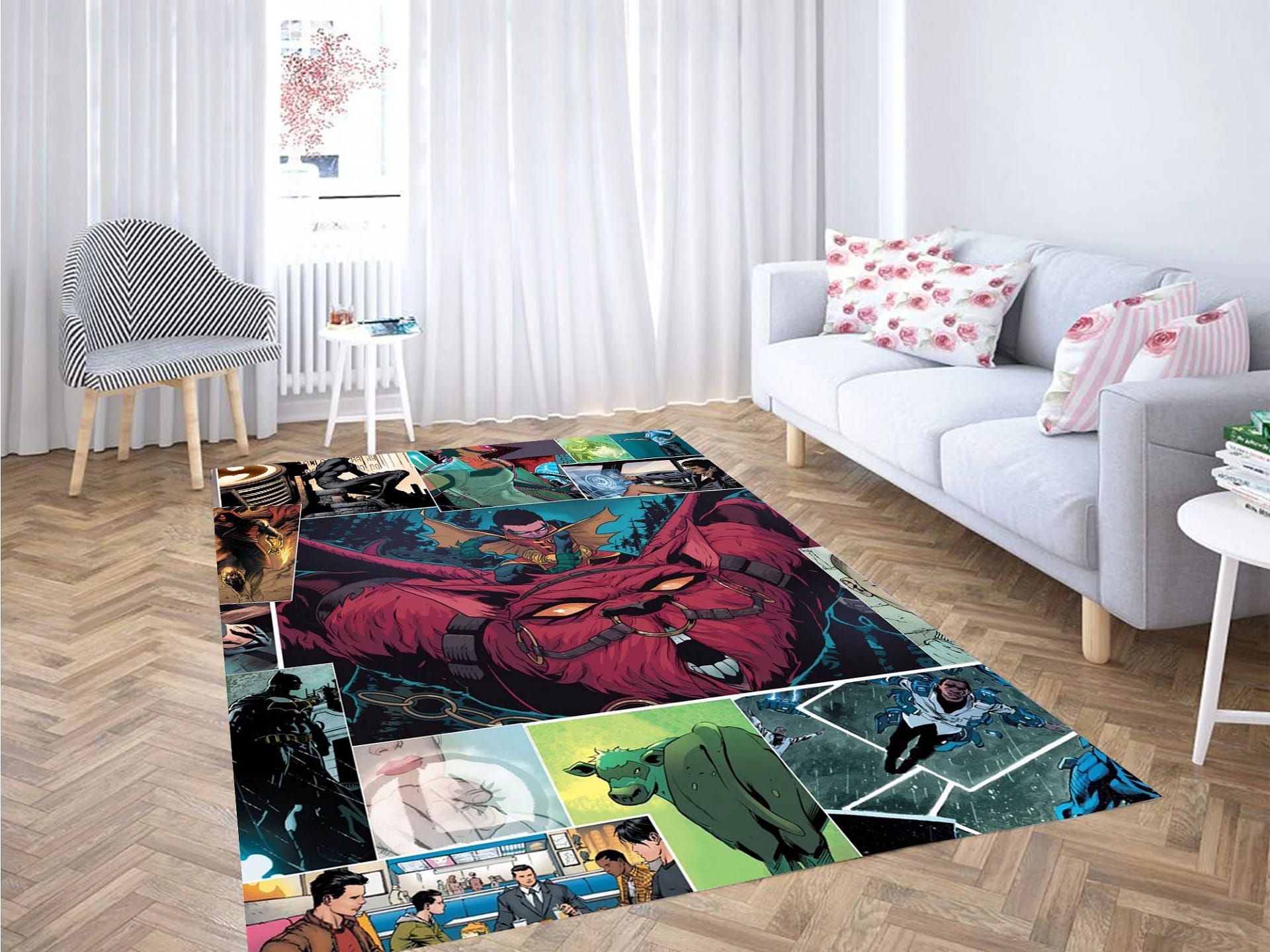 Collage Art Comic Dc Carpet Rug