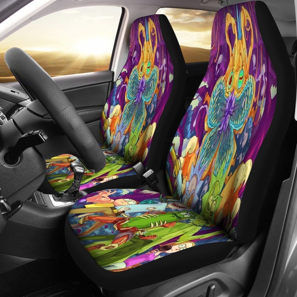 Colorful Creeepy Rabbit Car Seat Covers