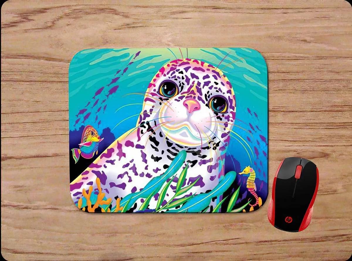 Colorful Seal Fish Seahorse Underwater Mouse Pads