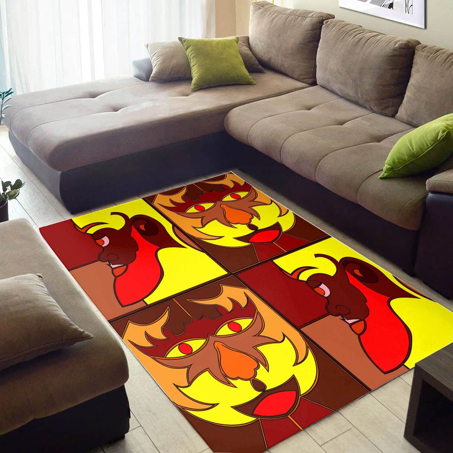 Cool African Amazing American Art Afrocentric Design Floor Living Room Rug