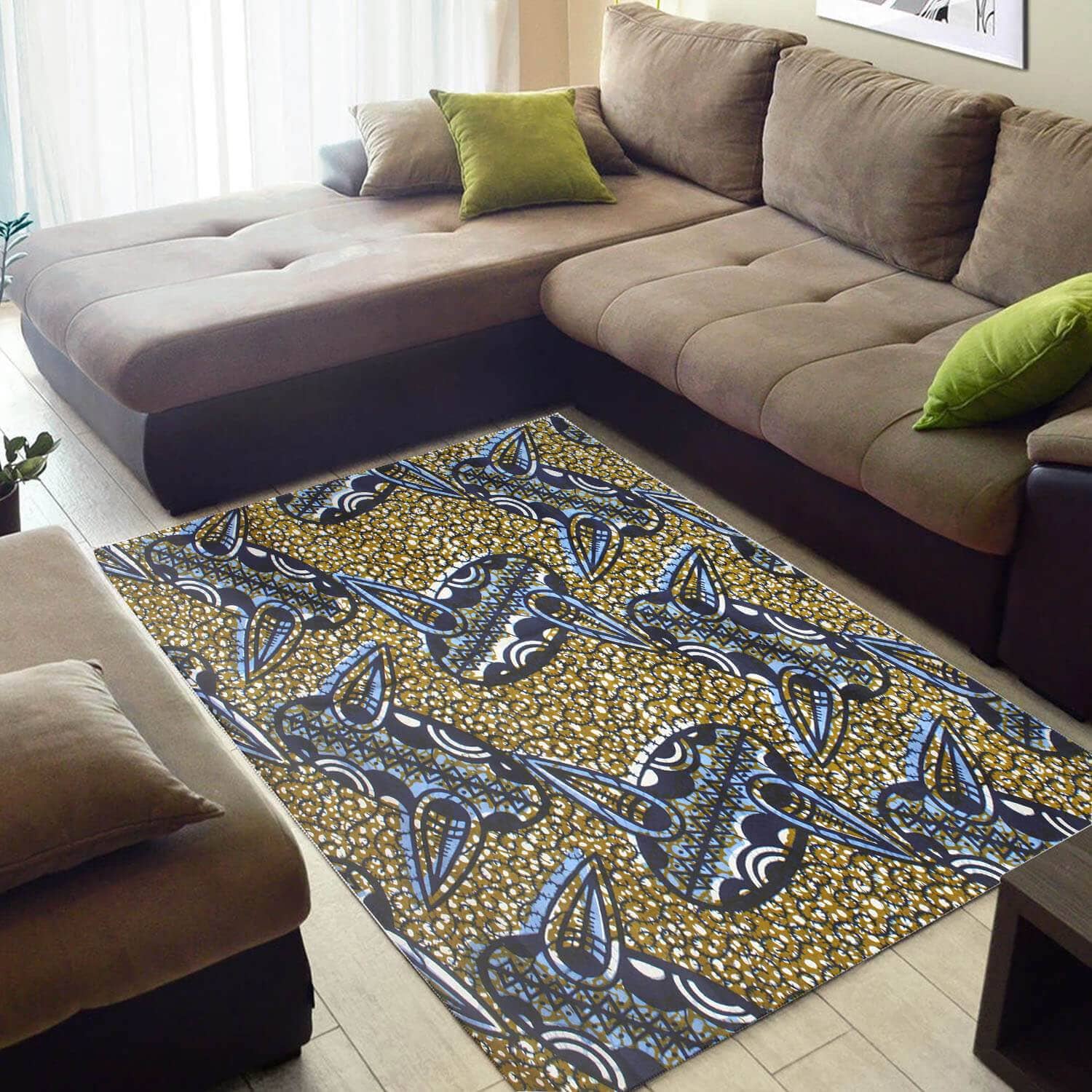 Cool African American Beautiful Black History Month Afrocentric Pattern Art Themed Room Rug