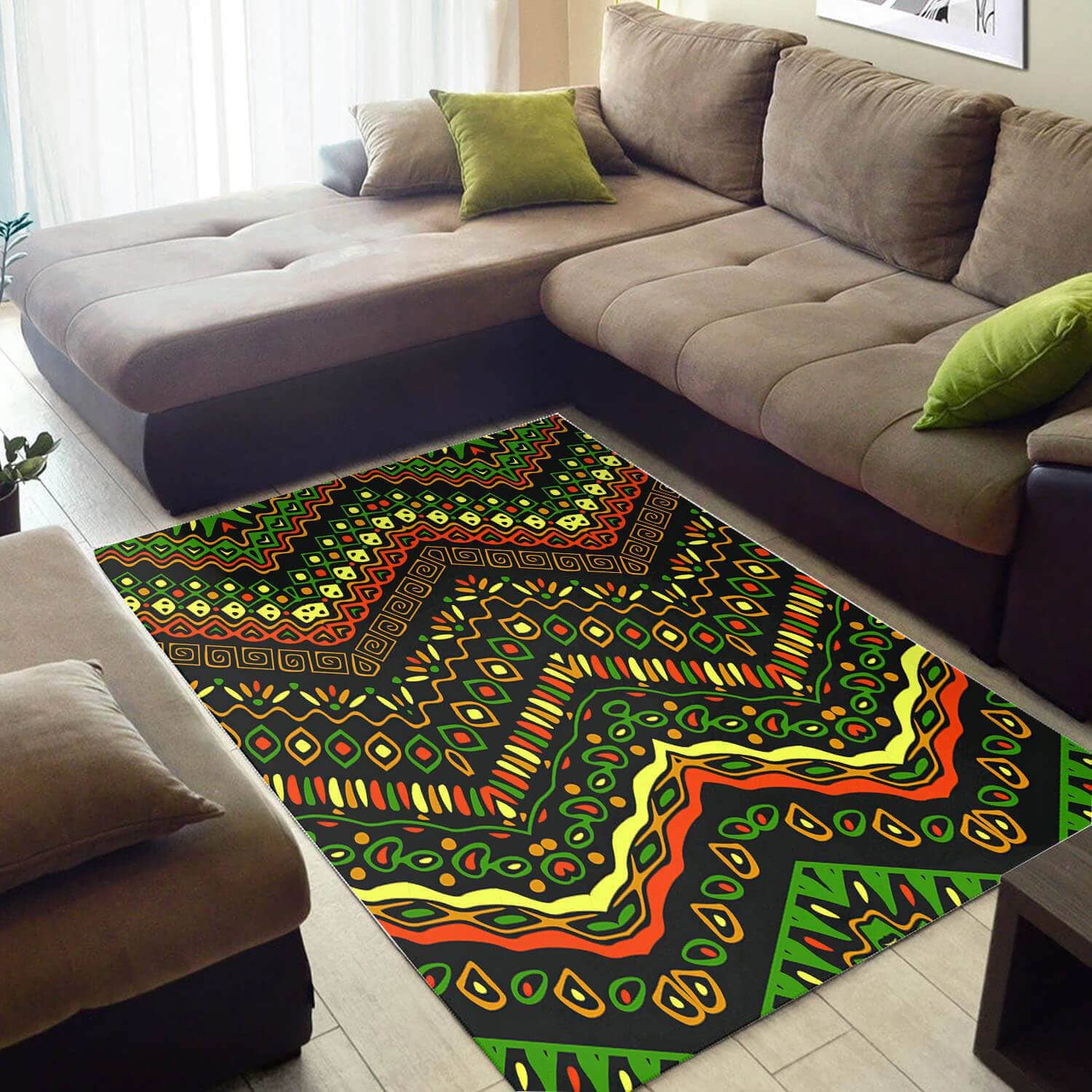 Cool African American Perfect Black History Month Afrocentric Art Large Room Rug