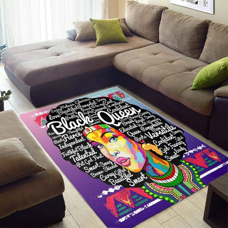 Cool African American Pretty Print Lady Themed Carpet House Rug