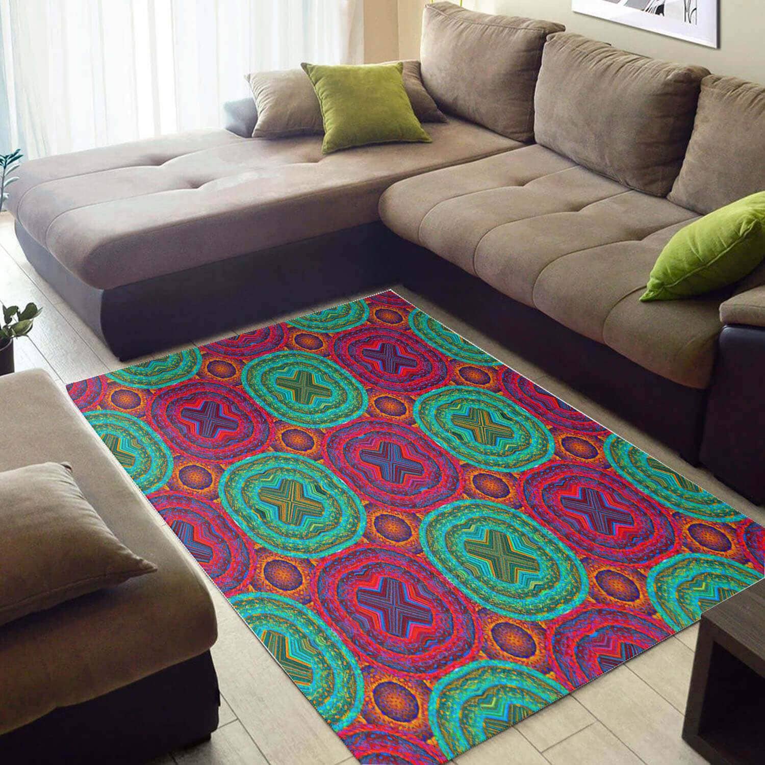 Cool African American Unique Afrocentric Seamless Pattern Design Floor Carpet Style Rug