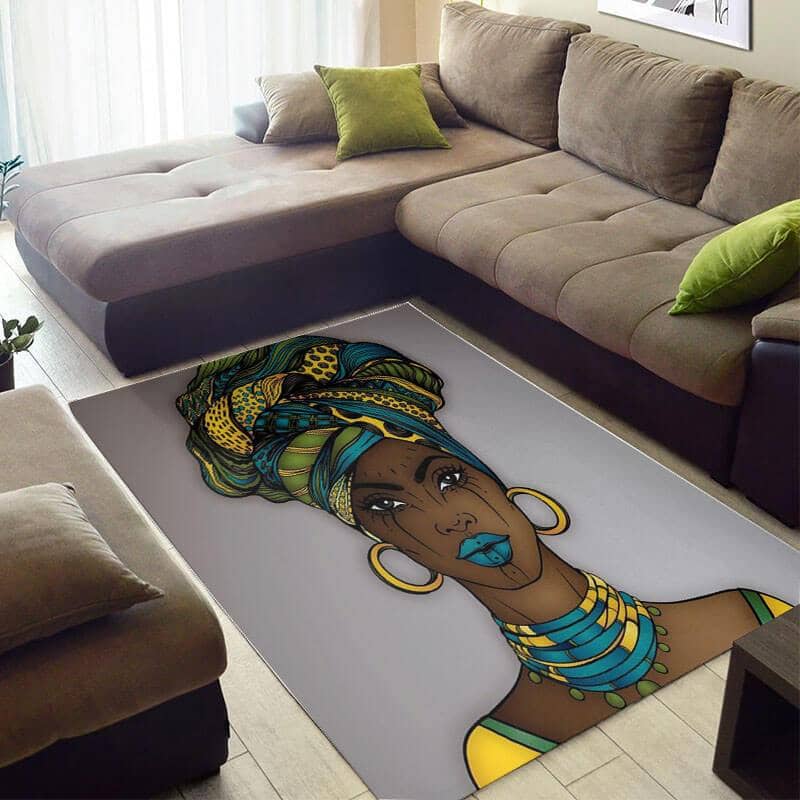 Cool African Beautiful Afrocentric Girl Style Floor House Rug