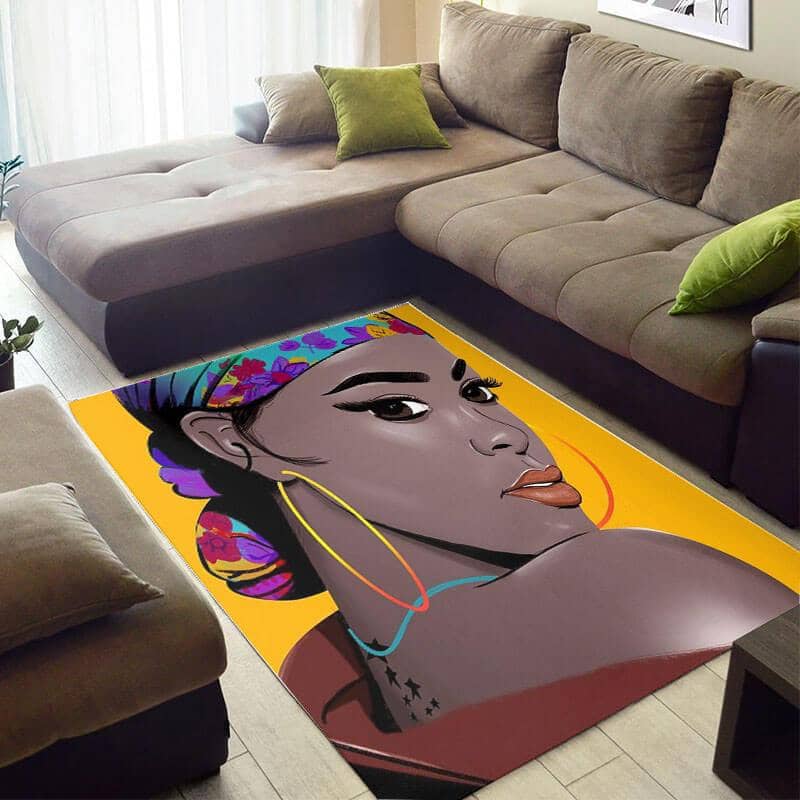 Cool African Beautiful Print Melanin Afro Woman Design Floor Carpet House Rug