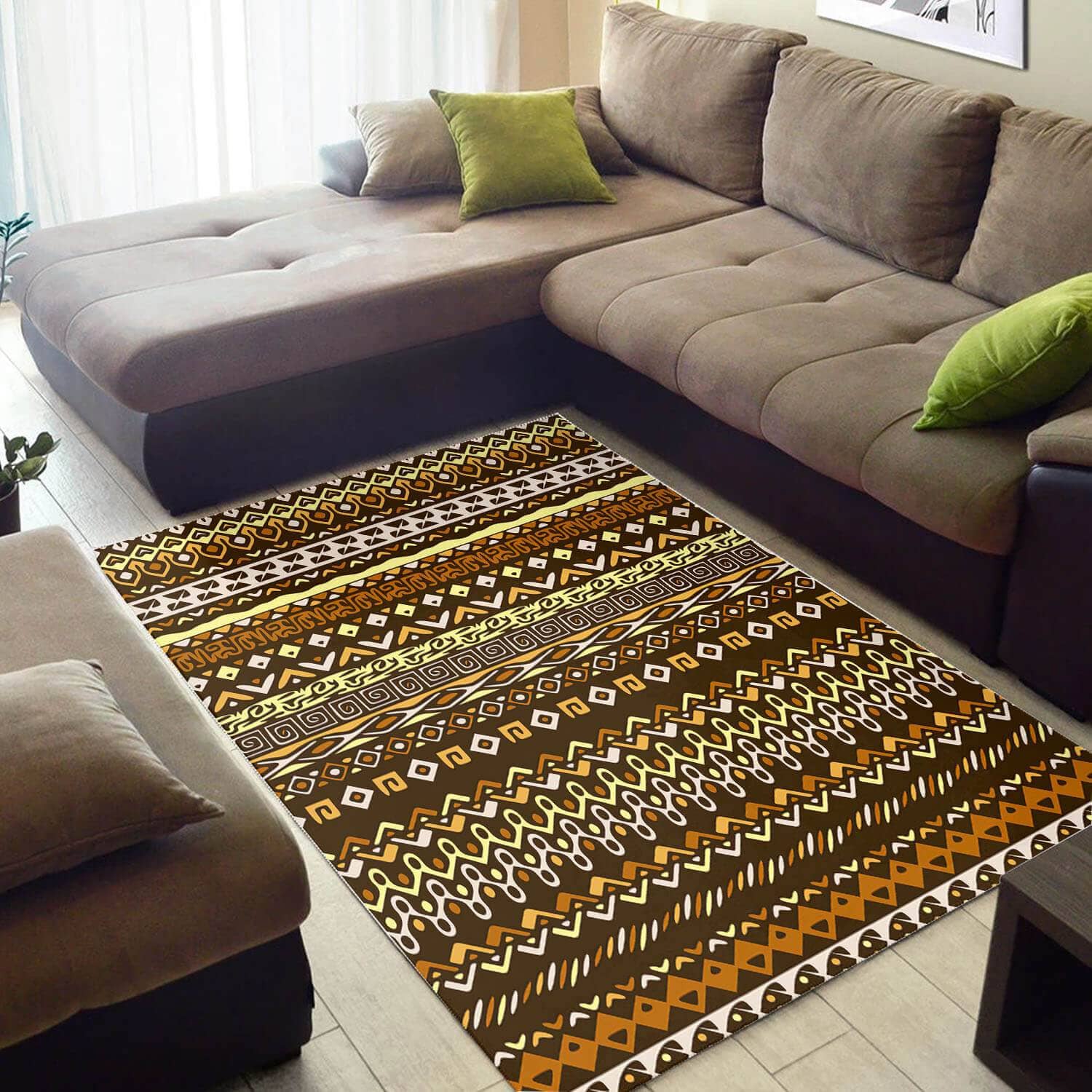 Cool African Colorful Afrocentric Pattern Art Large Living Room Rug