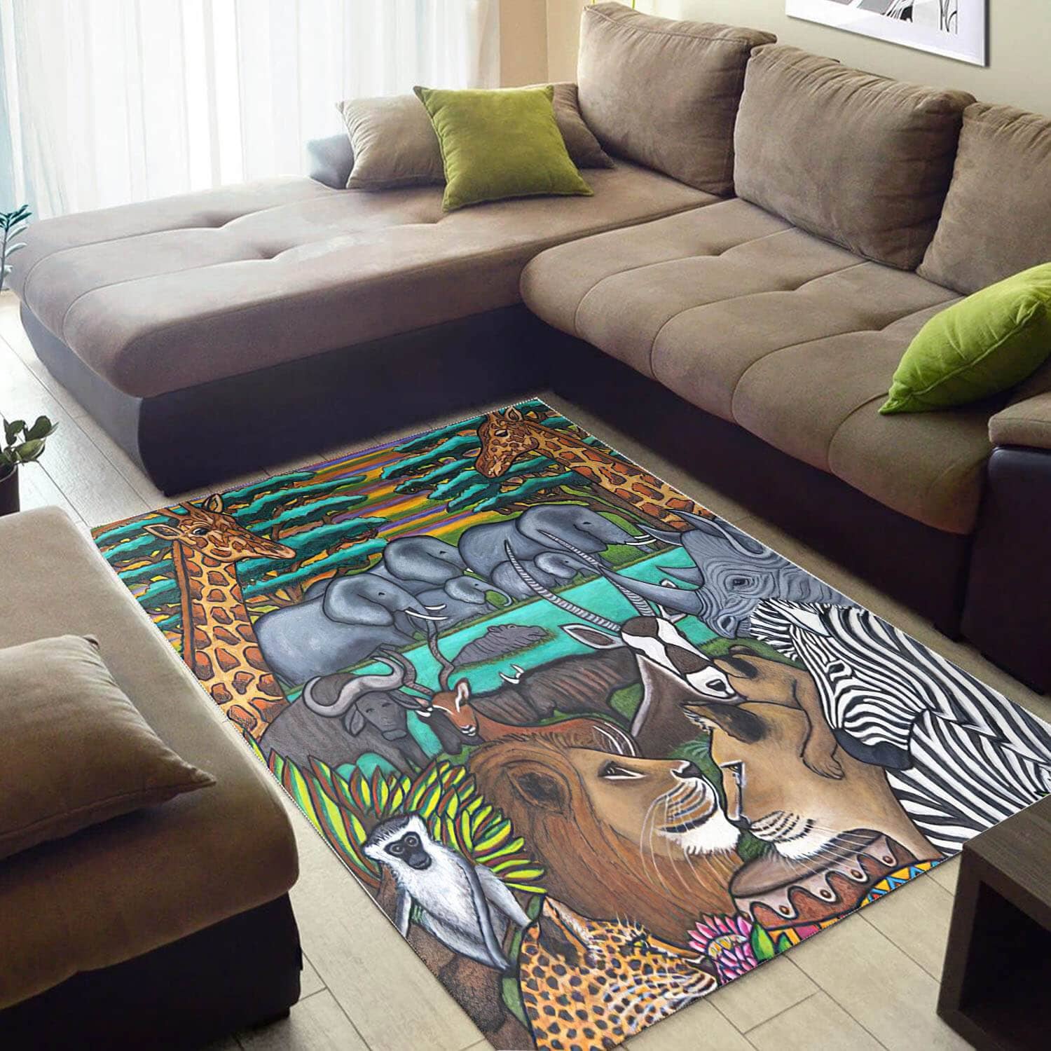 Cool African Cute Black History Month Ethnic Seamless Pattern Large Living Room Rug