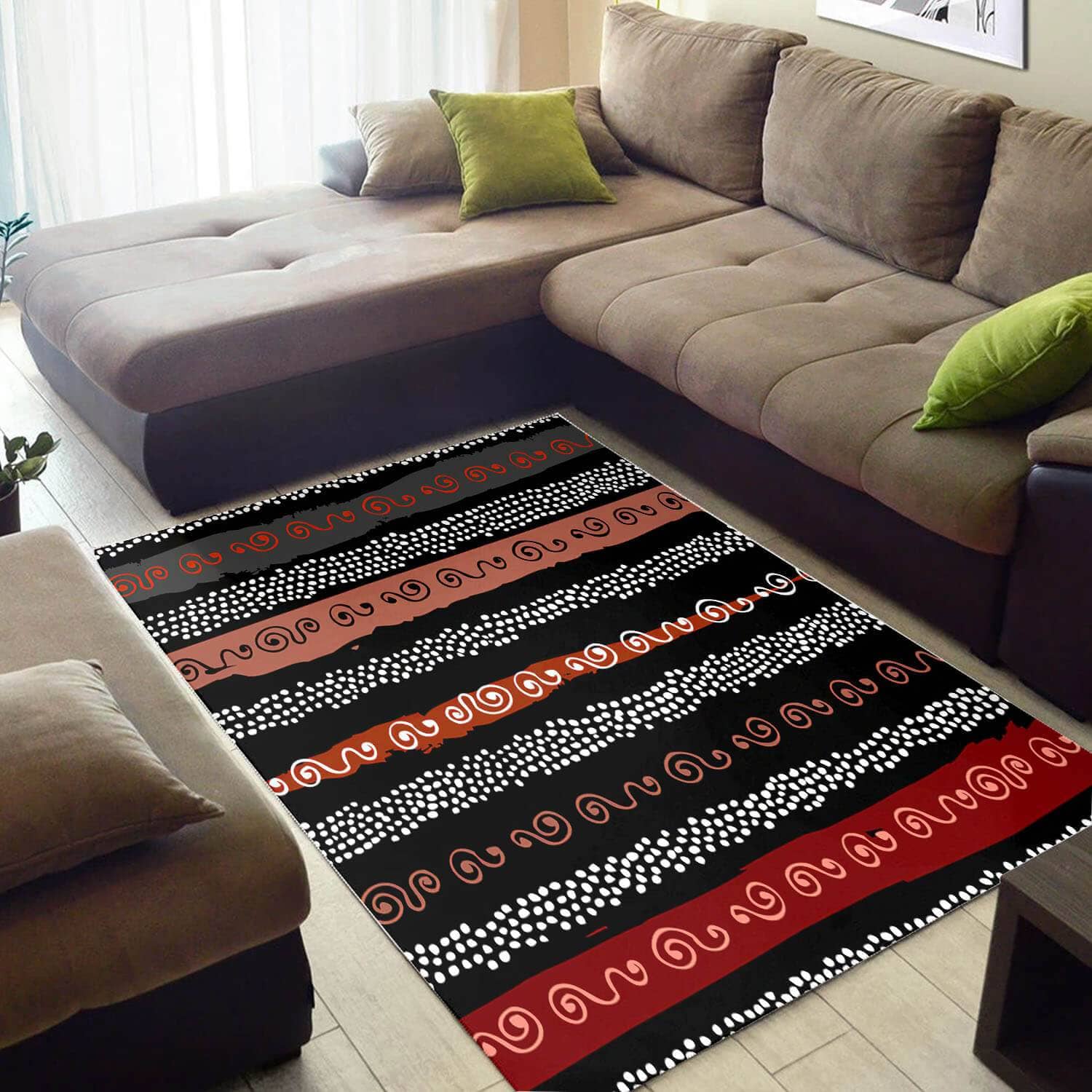 Cool African Cute Themed Seamless Pattern Large Room Rug