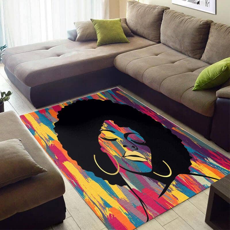 Cool African Fancy American Black Art Melanin Woman Design Floor Style Rug