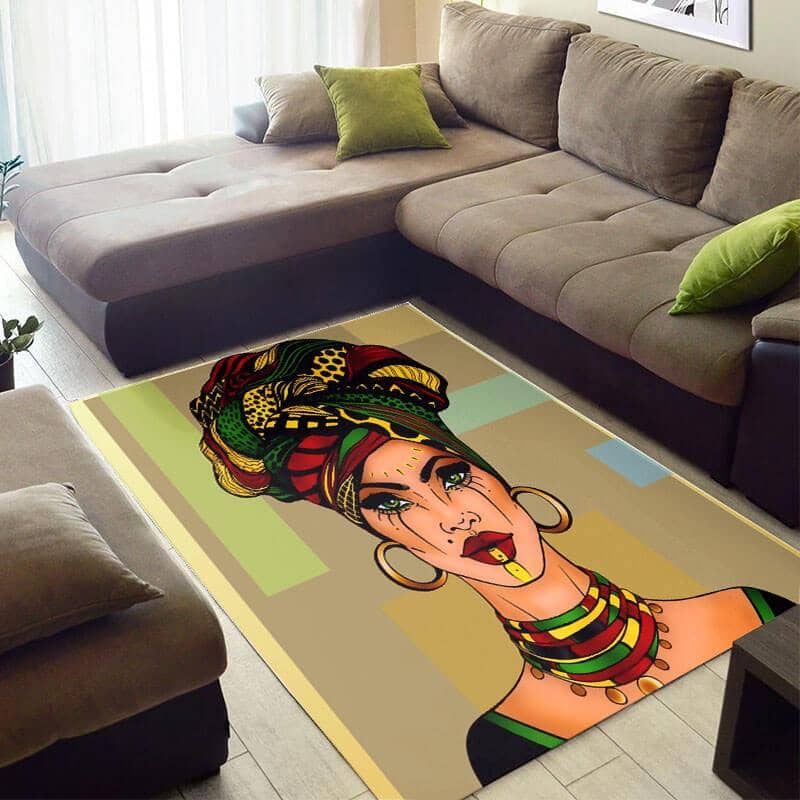 Cool African Fancy Themed Lady Large Carpet Room Rug