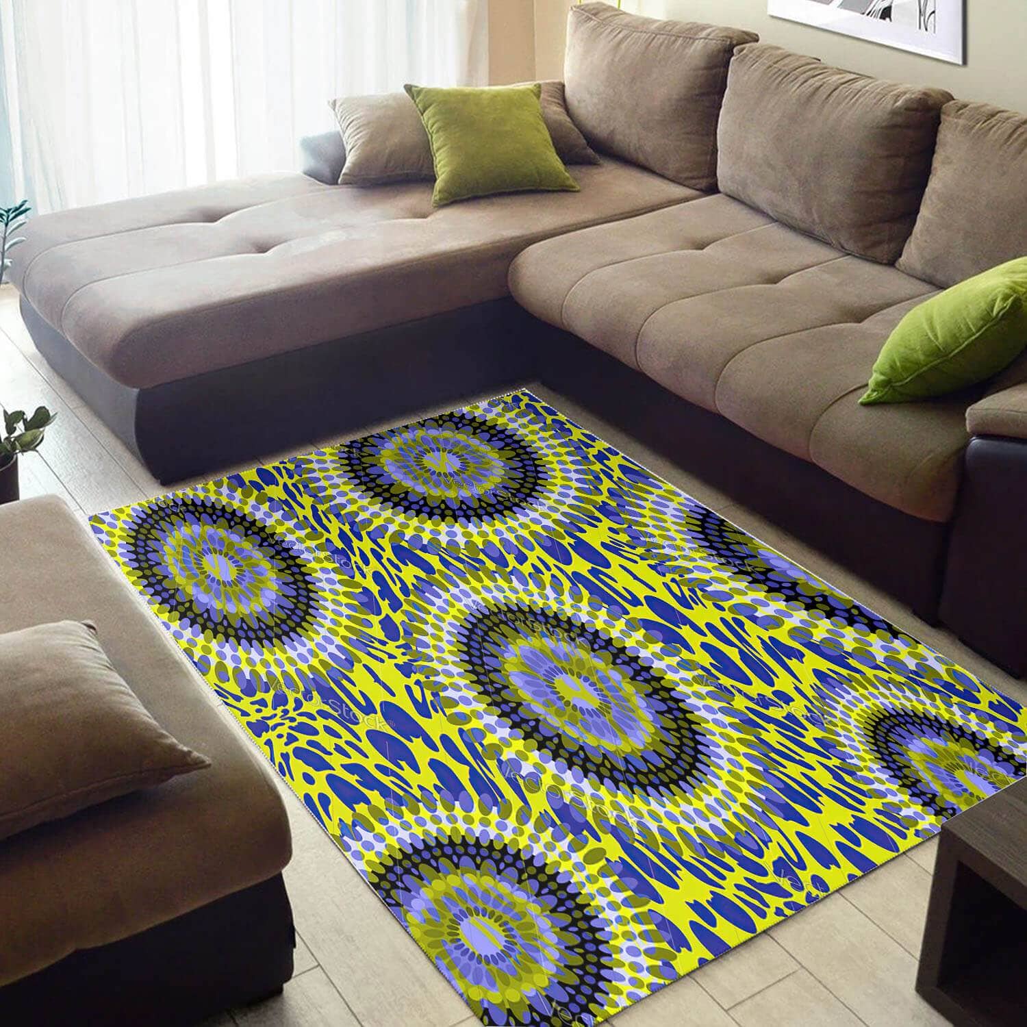 Cool African Holiday Afrocentric Art Themed Living Room Rug