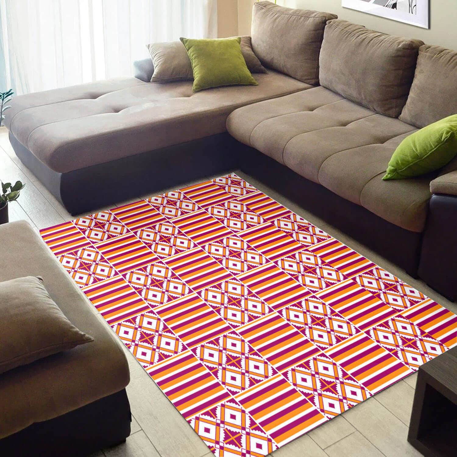 Cool African Nice American Black Art Afrocentric Pattern Themed Carpet Style Rug