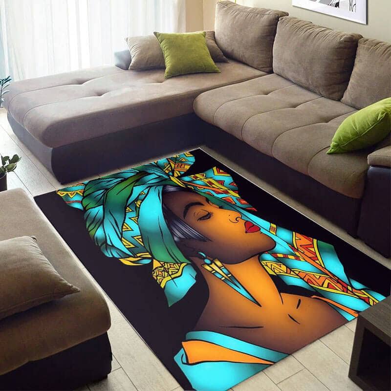 Cool African Pretty Style Black Queen Large Carpet Inspired Home Rug