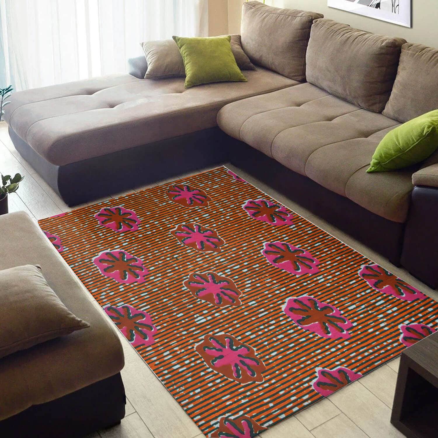 Cool African Style Awesome Afro American Ethnic Seamless Pattern Design Floor Living Room Rug