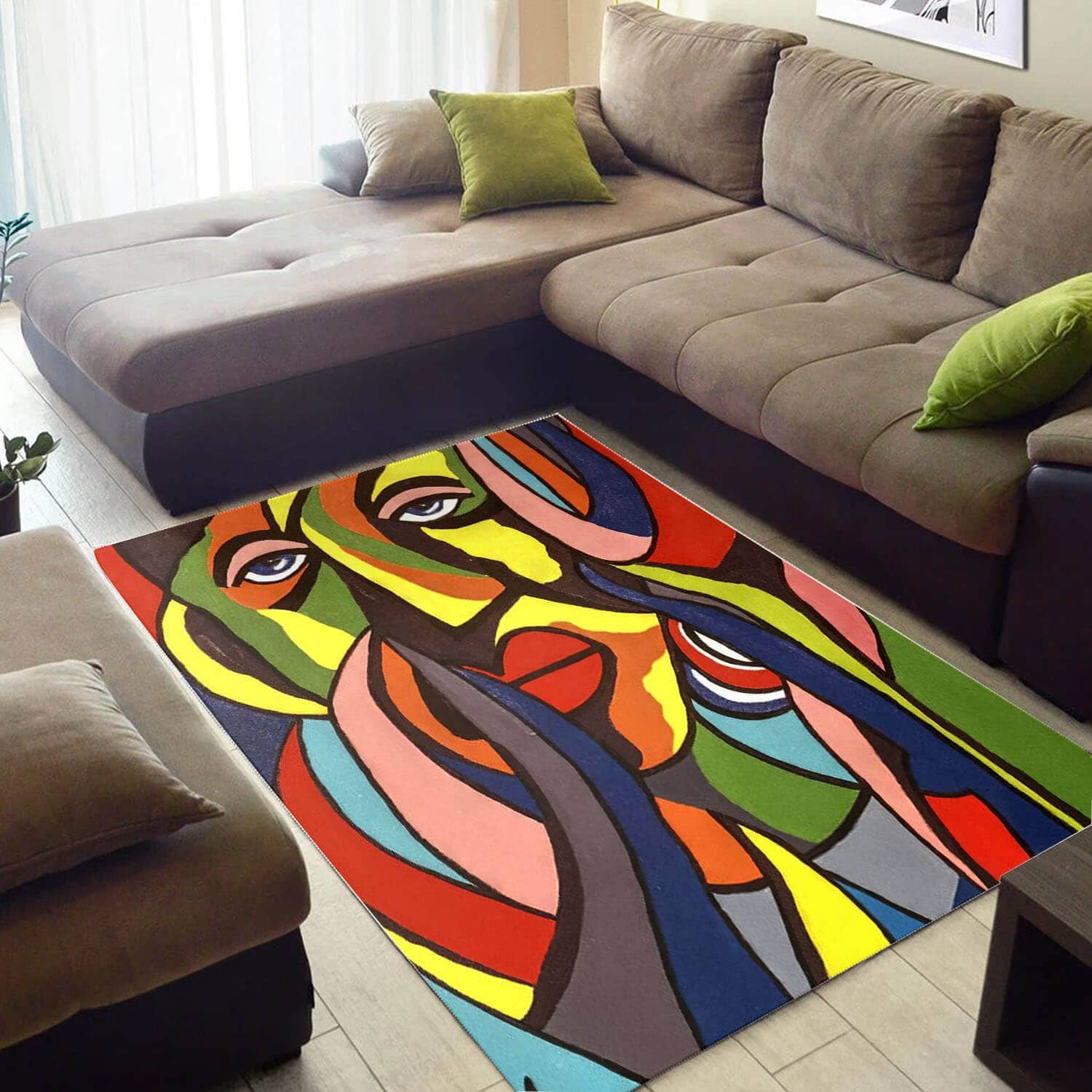 Cool African Style Fancy Afrocentric Melanin Girl Carpet Inspired Home Rug