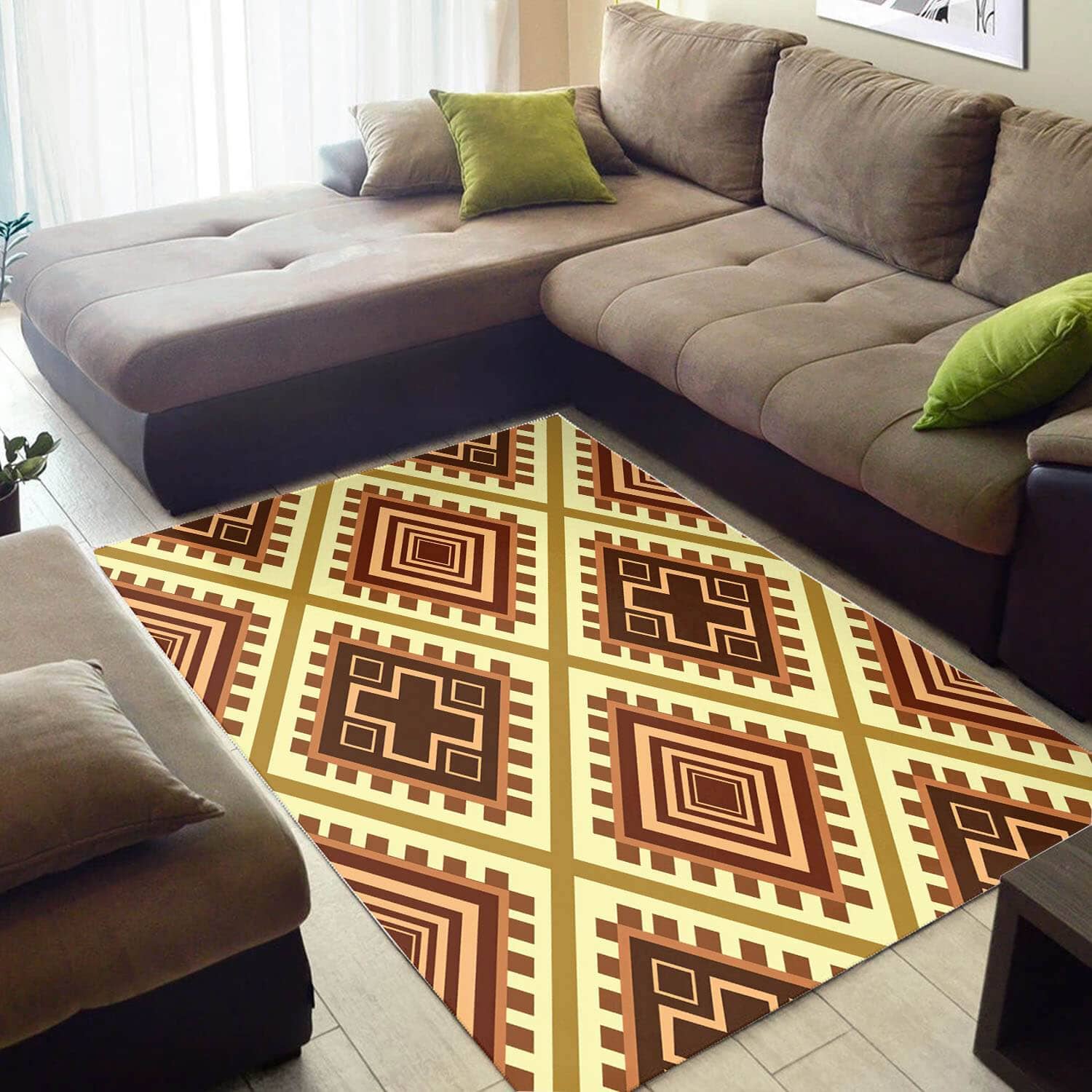 Cool African Style Holiday Afro American Ethnic Seamless Pattern Large Rug