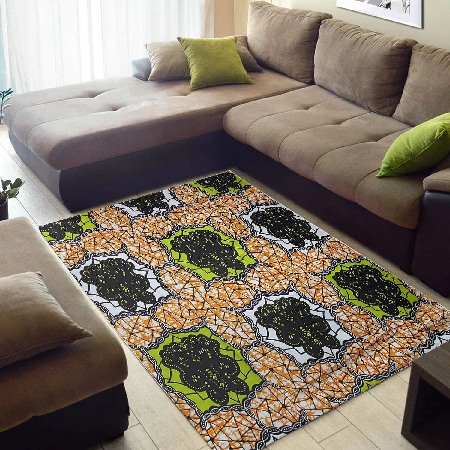 Cool African Vintage American Black Art Seamless Pattern Large Carpet House Rug