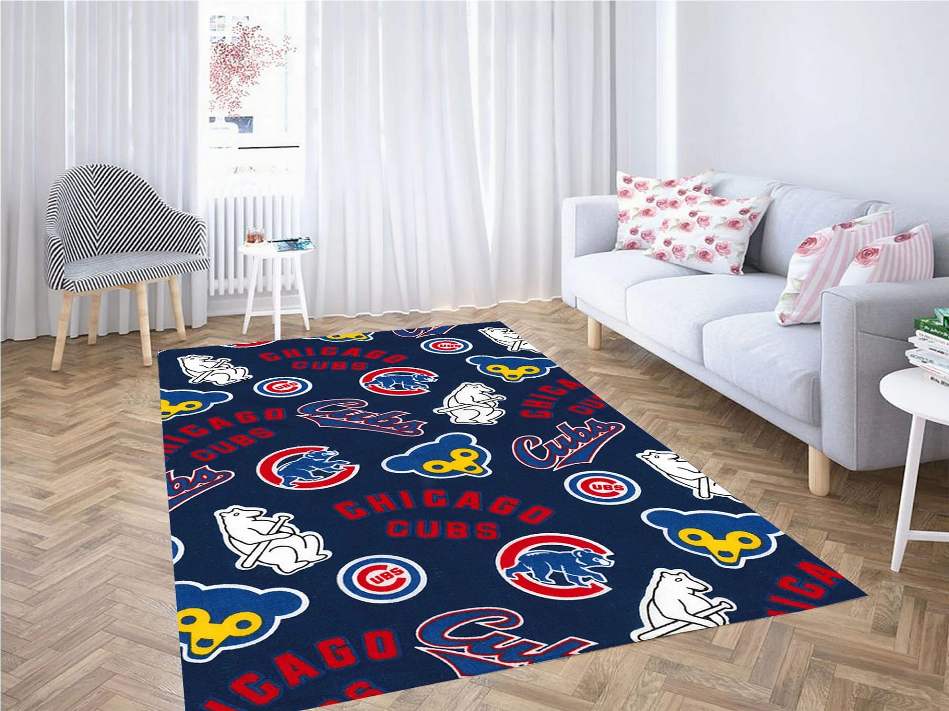 Cooperstown Chicago Cubs Cotton Fabric Carpet Rug