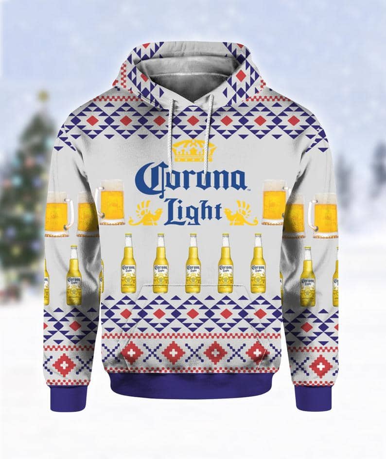 Corona Light Beer Christmas Ugly Sweater