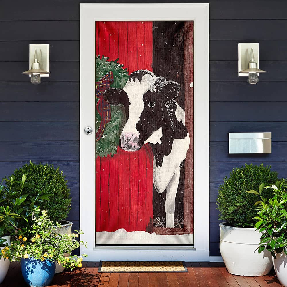 Inktee Store - Cow Farmhouse Door Cover Image