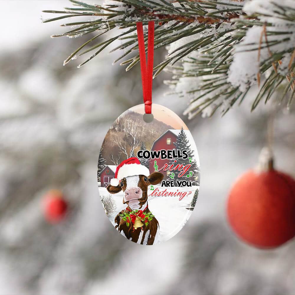 Cowbells Ring Ceramic Star Ornament Personalized Gifts