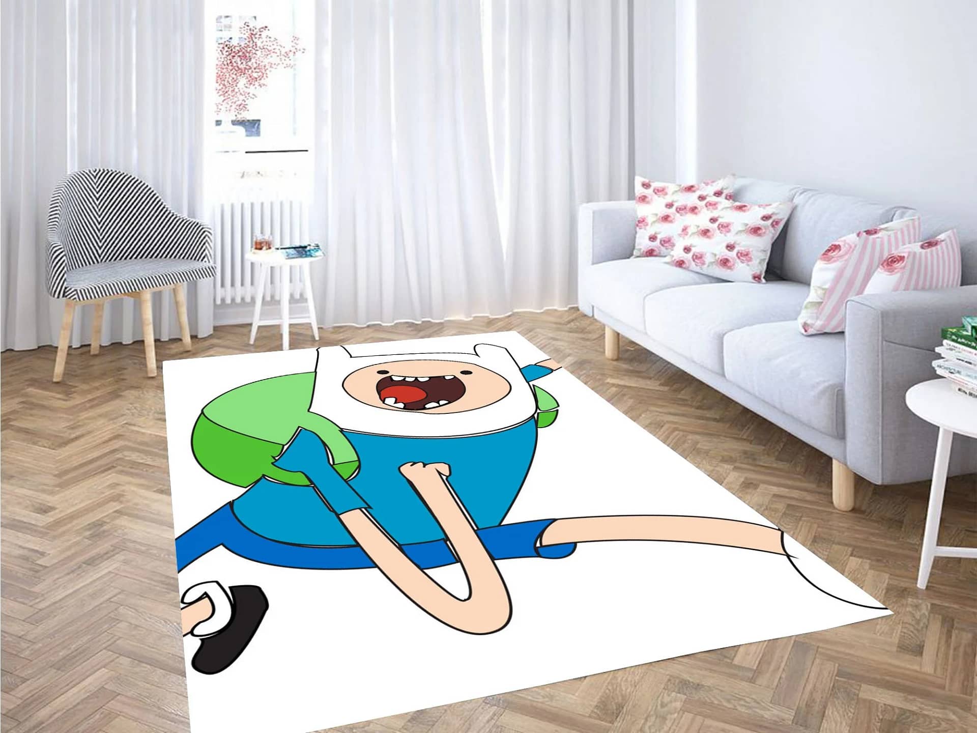 Crazy Finn Adventure Time Carpet Rug
