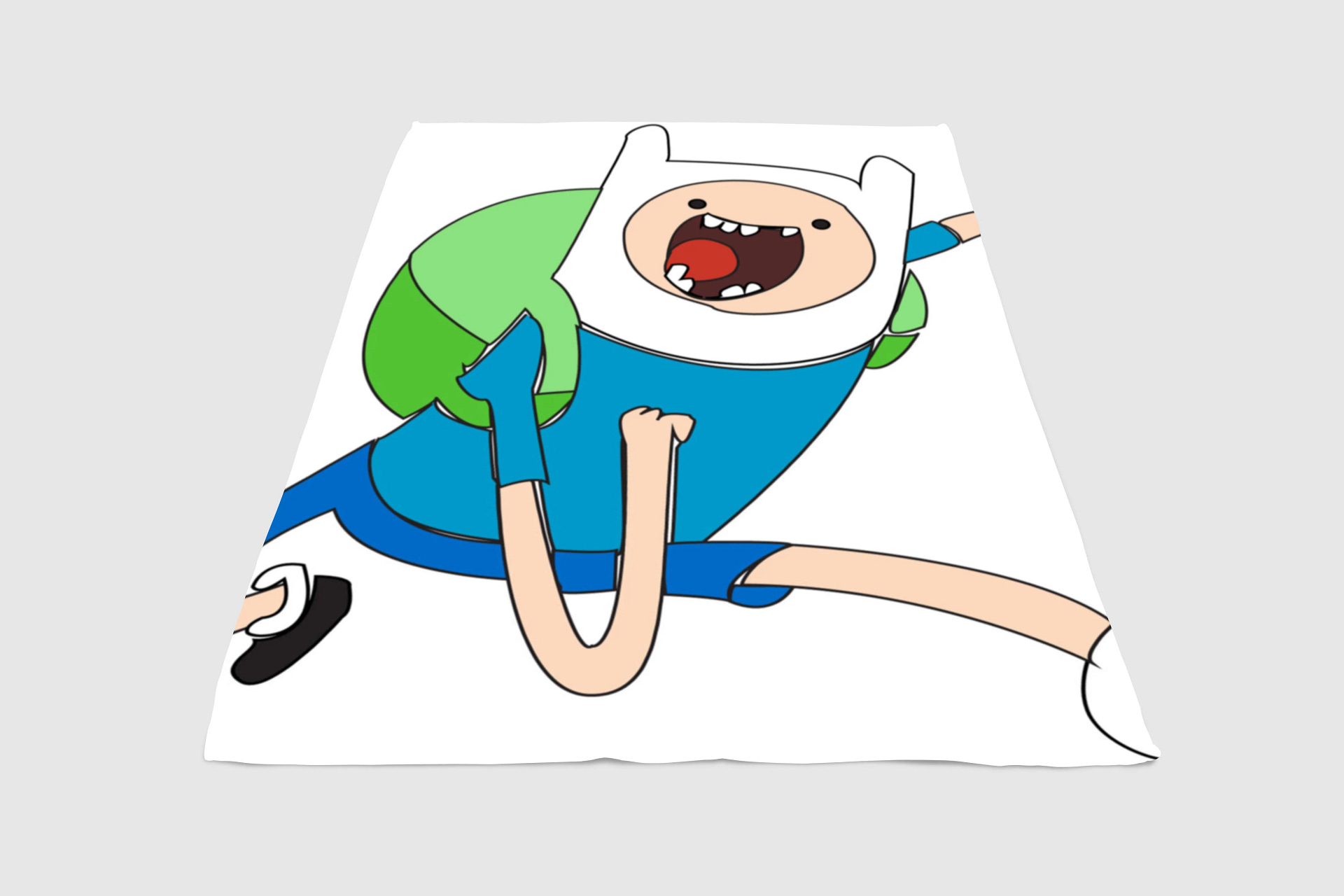 Crazy Finn Adventure Time Fleece Blanket
