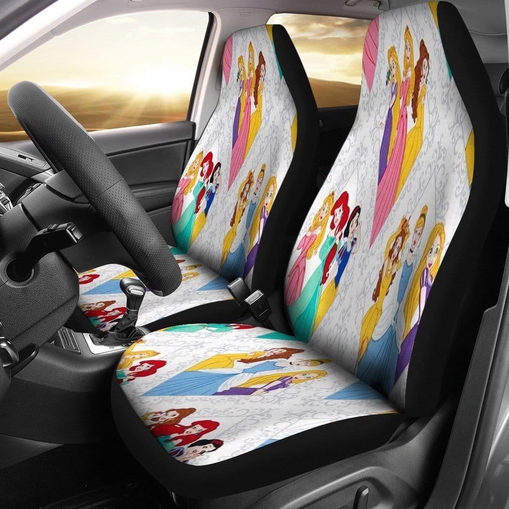 Cute Disney Princess Cartoon Fan Gift Car Seat Covers
