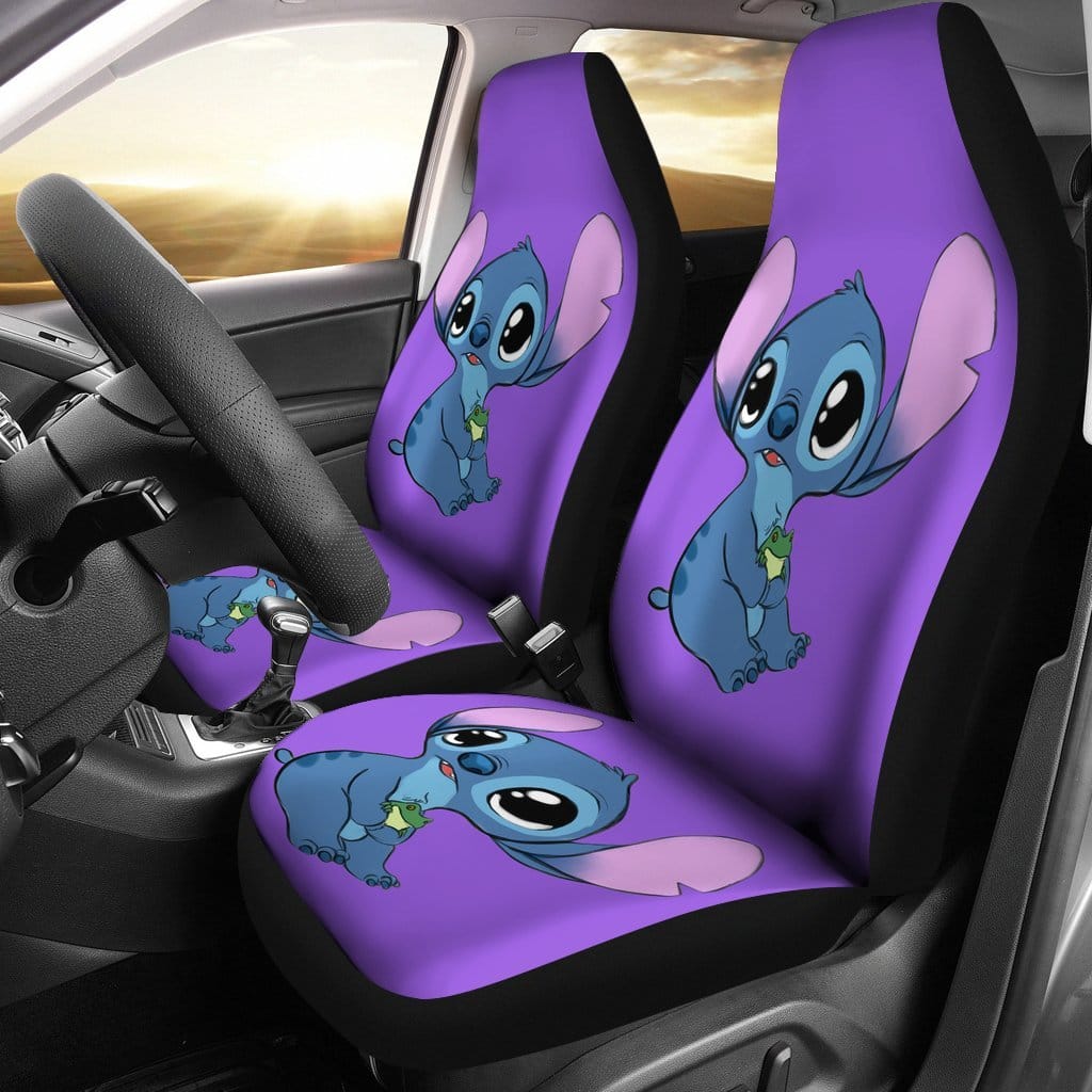 Cute Stich Disney Cartoon Fan Gift Car Seat Covers