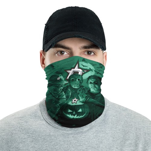 Dallas Stars Horror Team Halloween Neck Gaiter Bandana No1855 Face Mask