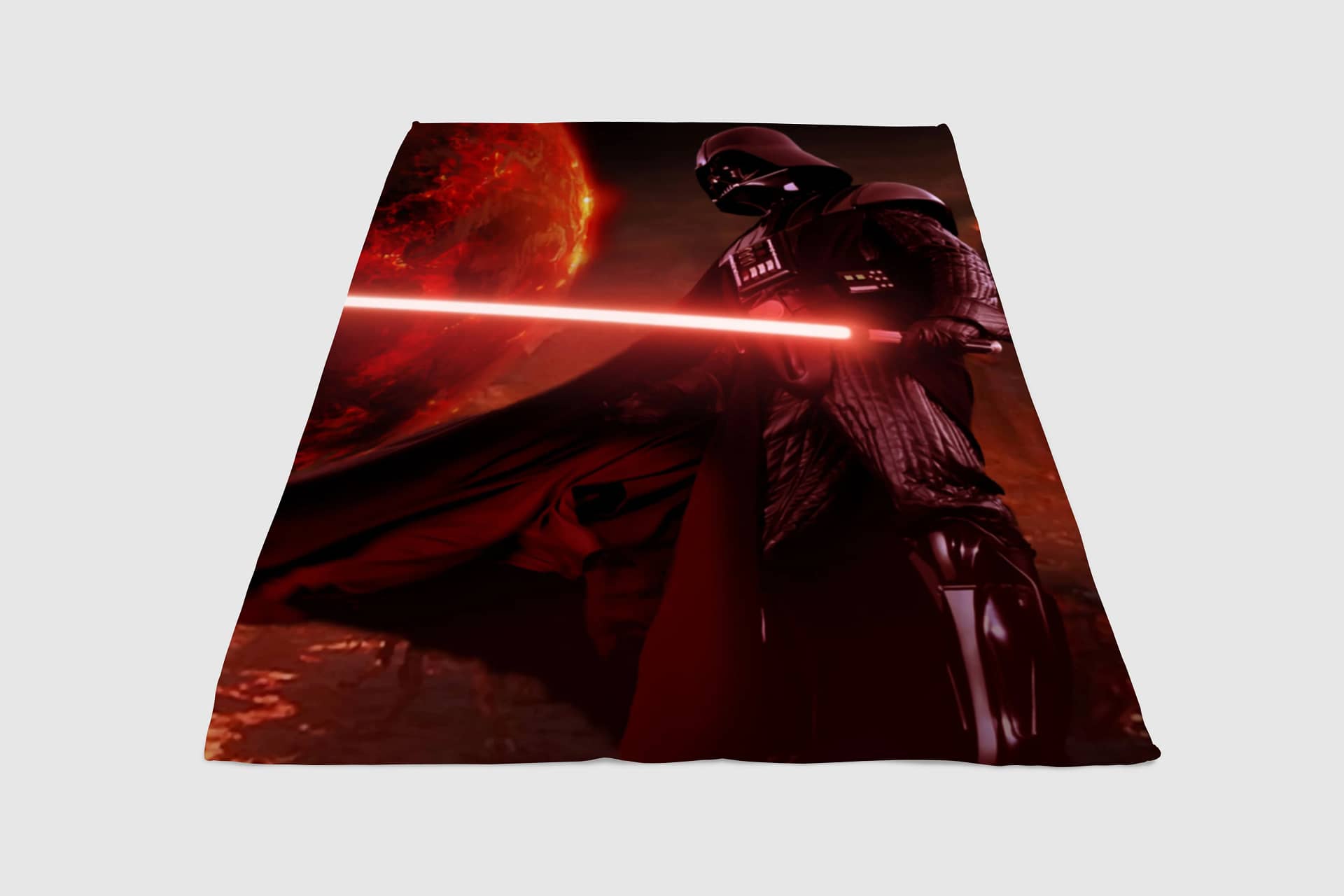 Darth Vader With Light Saber Star Wars Fleece Blanket
