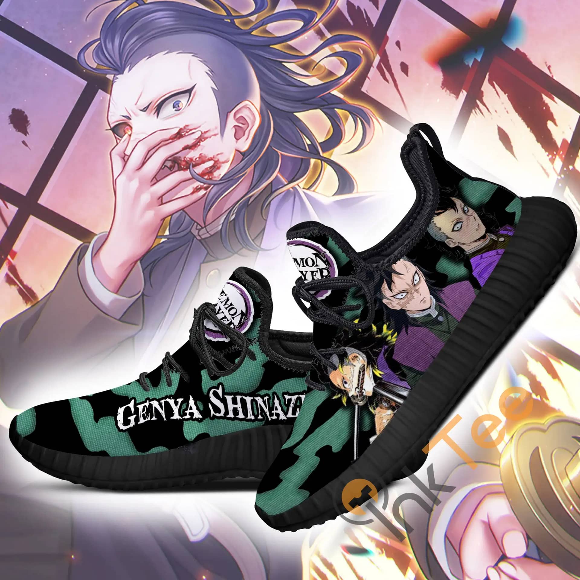 Demon Slayer Genya Shinazugawa Custom Anime Amazon Reze Shoes
